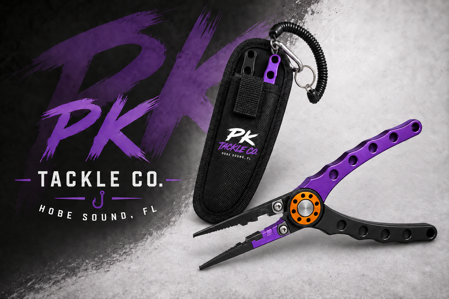 Aluminum Fishing Pliers — Purple/Black