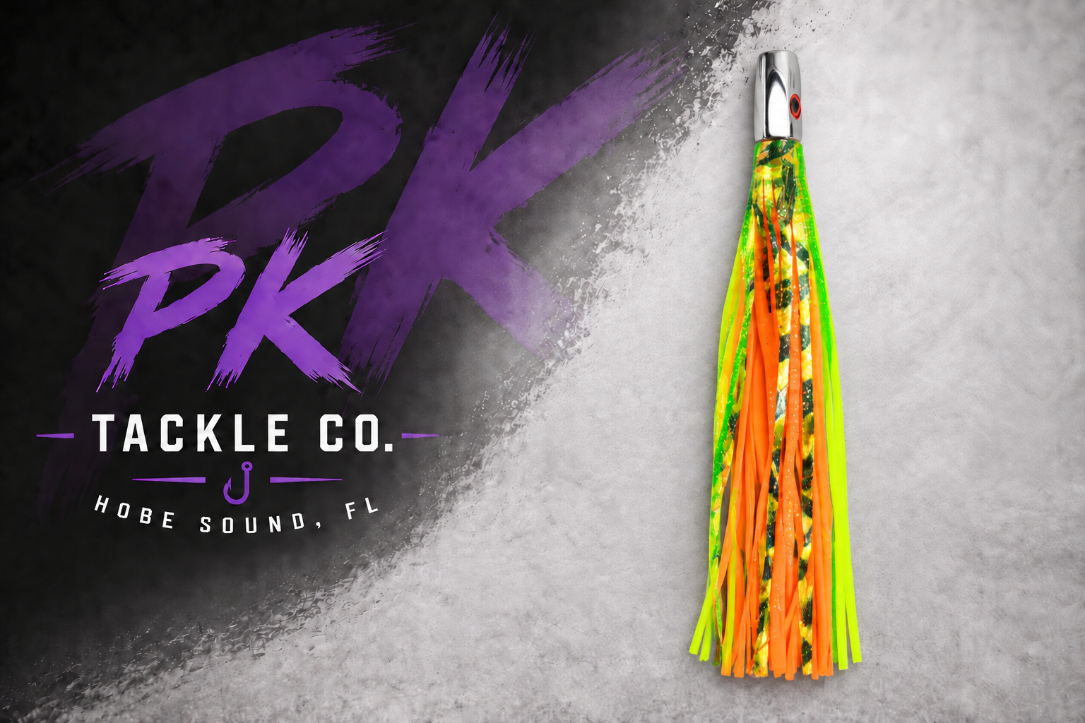 8 inch metal Jet head lure — Orange / Green